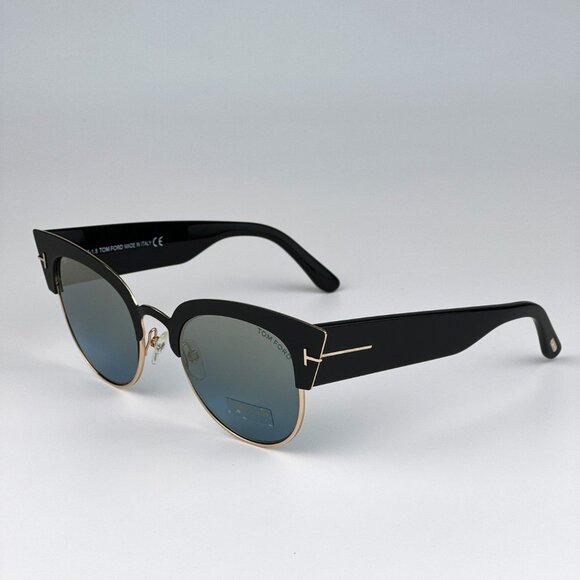 Tom Ford FT0607/S ALEXANDRA 05X Sunglasses Black Blue Mirrored Cat Eye Women main image 12